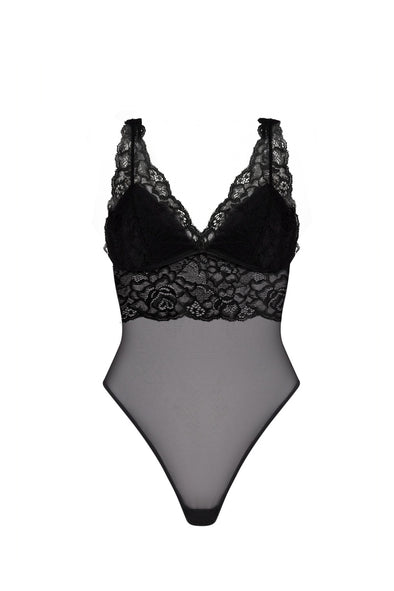 Gloria Essential Black Lace Bodysuit